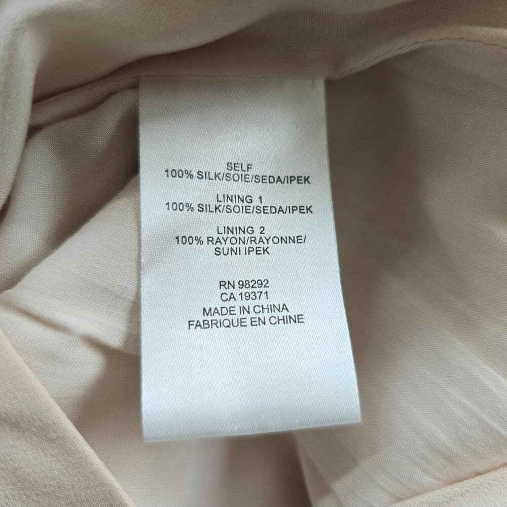 Tibi Silk Ruffle Jumpsuit Culotte Cream Sleeveless Pleated Women's Size 4 - Picture 8 of 8